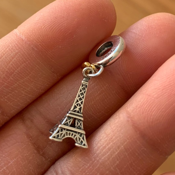 NWOT Eiffel Tower Paris Pendant Dangle Charm Sterling Silver 925 - Picture 6 of 9